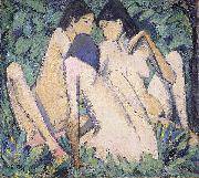 Otto Mueller, Three Girls in a Wood